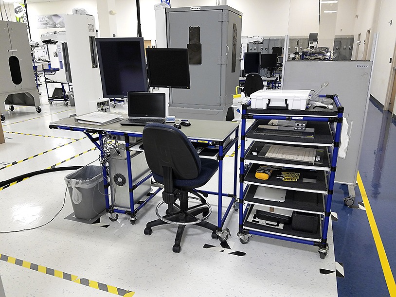 Flexpipe modular workstation built by the team