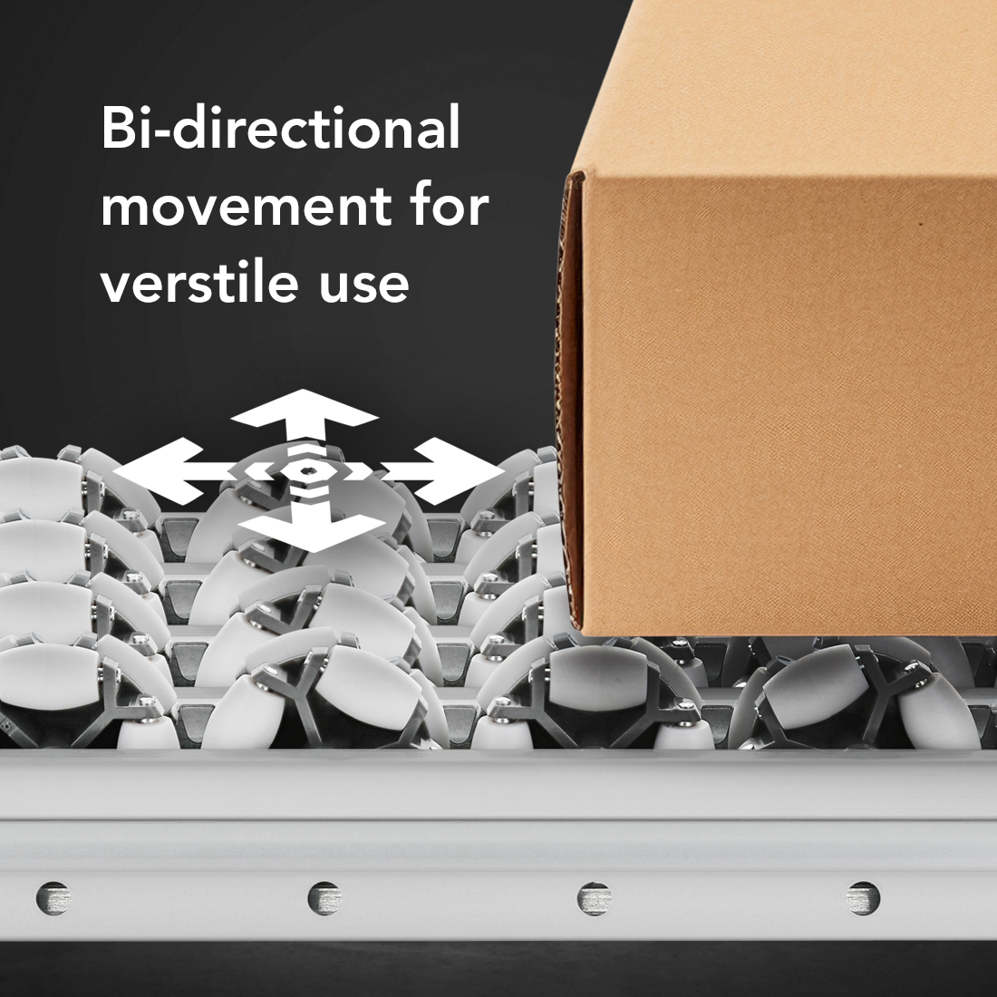ROLLER TRACK STEEL BI-DIRECTIONAL 40 MM X 4 FT